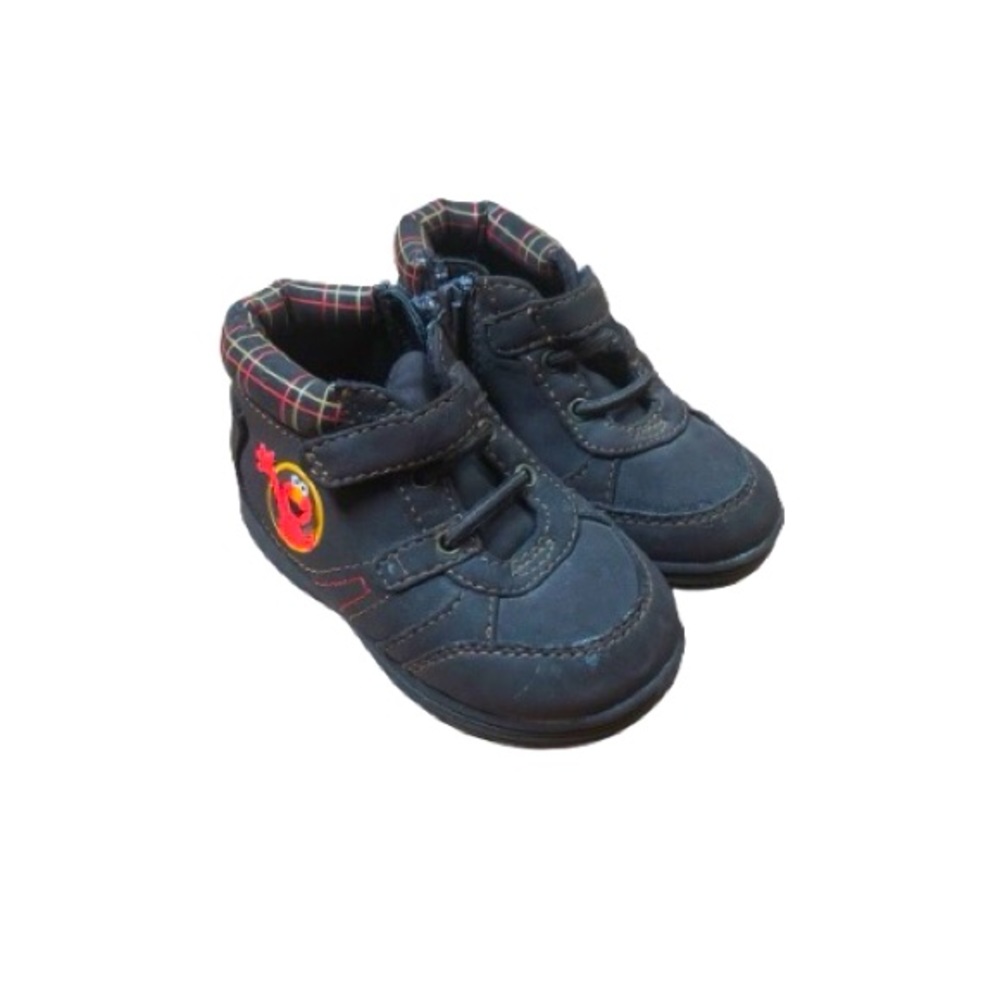 Vintage Sesame Street Toddler Brown & Red Elmo Graphic Sneakers Boys Size 5
